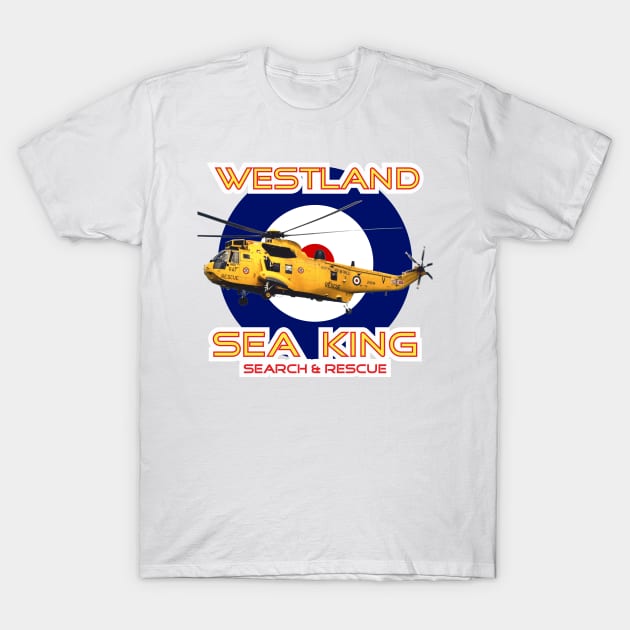 Westland Sea King Search and rescue helicopter in RAF roundel, T-Shirt by AJ techDesigns